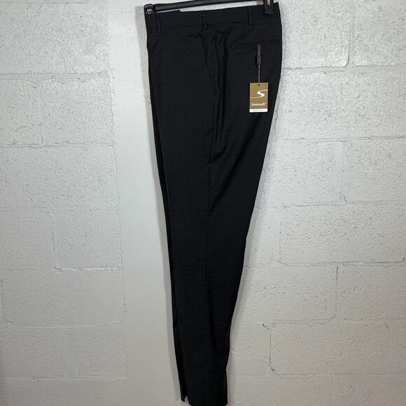 Santorelli Roma Wool Stretch Comfort Pant, charcoal 38L $355 - Picture 1 of 12